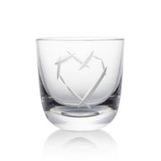 Pink 7 oz Love I Tumblers, Set of 2 by Rony Plesl for Ruckl Glassware Ruckl Clear
