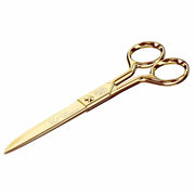 High Quality Shiny Chrome or 23k Gold Plated Finish Scissors by El Casco Craft & Office Scissors El Casco 23k Gold Plated Scissors 6" 