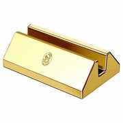 Elegant Solid Brass Business Card Holder by El Casco Business Card Holder El Casco 23k Gold Plated 