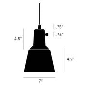 K831 9.5" Aluminum Pendant Lamps by Midgard Lighting Midgard 
