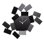 La Stanza dello Scirocco Steel Wall Clock 18" by Mario Trimarchi for Alessi Clocks Alessi Black