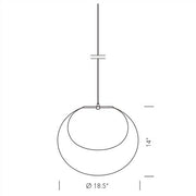 Mayuhana 2 Oval Pendant, 18.5" by Toyo Ito for Yamagiwa Lighting Yamagiwa 