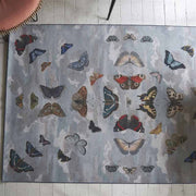 Mirrored Butterflies - Sky Rug 79" x 118" by John Derian Rugs John Derian 