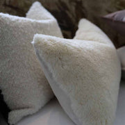 Mousson - Chalk 20" x 12" Rectangular Faux Sheepskin Throw Pillow by Designers Guild Throw Pillows Designers Guild 