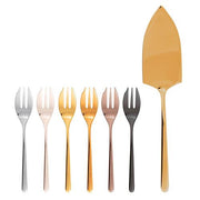 Mix & Play Linear Cake Set, Cake Server and 6 Forks by Sambonet Flatware Sambonet