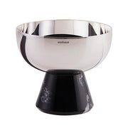 Madame Footed Bowl, Stainless Steel with Black Marble Base, 4.25" by Sambonet Centerpiece Sambonet 