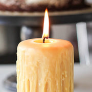 Pearl Natural Beeswax Hand Dipped Drip Pillar Candle Candles Beeswax Candles 