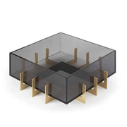 Float Acrylic Square Centerpiece, 17.3" by St. James St. James Black