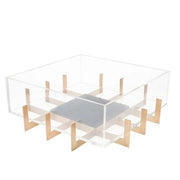 Float Acrylic Square Centerpiece, 17.3" by St. James St. James Clear