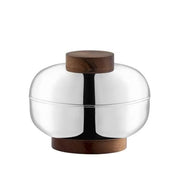 Volupte Low Canisters by Nino Bauti for St. James St. James Small Nickel Plated Wood