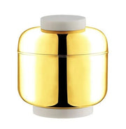 Volupte Large Canisters by Nino Bauti for St. James St. James Large Gold Plated Off White Resin
