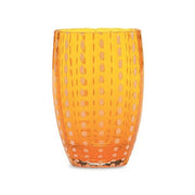 Perle Orange 10.8 oz. Tumbler Glass, Set of 2 by Zafferano Zafferano