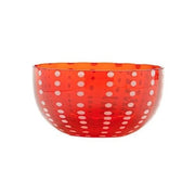 Perle Red 13 oz. Glass Bowl, Set of 4 by Zafferano Zafferano 