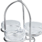 Latitude Silverplated 6.25" 3 Bowl Snack Server by Ercuis Bowls Ercuis 