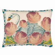 Swan Floral 24" x 18" Rectangular Pillow by John Derian Throw Pillows John Derian 