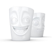Faces Mugs 11.8 oz. Without Handles, Set of 2 Dinnerware Smile Germany Joking & Tasty 