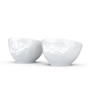 Faces Porcelain Egg Cup, Set of 2 Dinnerware Smile Germany Happy and Hmpff! 
