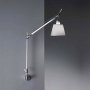 Tolomeo with Shade Wall Lamp by Michele de Lucchi for Artemide Lighting Artemide J Bracket Silver Fiber 