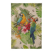 Tropical Tea Towel by Coucke France Linens Coucke Macaws