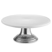 Tuscan 13" Pewter and Ceramic Cake Stand by Arte Italica Dinnerware Arte Italica