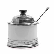 Tuscan Pewter and Ceramic Condiment Bowl with Spoon by Arte Italica Condiment Set Arte Italica
