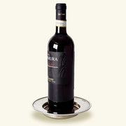 Convivo Wine Bottle Coaster with Wood Insert by Match Pewter Coasters Match 1995 Pewter