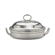 Toscana Pyrex Casserole Dish with Lid by Match Pewter Dinnerware Match 1995 Pewter Round 
