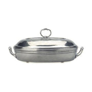 Toscana Pyrex Casserole Dish with Lid by Match Pewter Dinnerware Match 1995 Pewter Oval 
