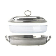 Toscana Pyrex Casserole Dish with Lid by Match Pewter Dinnerware Match 1995 Pewter 