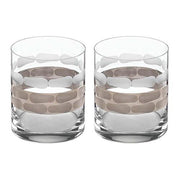 Truro Platinum Double Old Fashioned Glass., Set of 2 by Michael Wainwright Glassware Michael Wainwright 