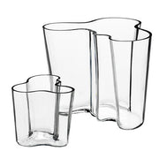 Alvar Aalto 3.75" & 6.25" Vase Set for Iittala Vases, Bowls, & Objects Iittala Clear 