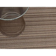 Shag Vinyl Doormat 18" x 28" by Chilewich CLEARANCE Doormat Chilewich Mushroom Skinny Stripe 