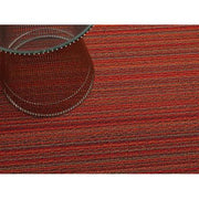 Shag Vinyl Doormat 18" x 28" by Chilewich CLEARANCE Doormat Chilewich Orange Skinny Stripe 