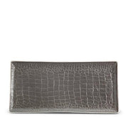 Crocodile Rectangular Porcelain Tray, Medium, 12" x 6" by L'Objet Tray L'Objet Platinum