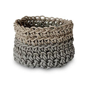 Canapa HD Round Neoprene Rubber and Hemp Basket, set of 3 by Neo Design Italy Baskets Neo Design