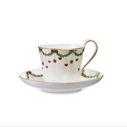 Star Fluted Christmas High Handle Cup & Saucer by Royal Copenhagen Star Fluted Christmas Royal Copenhagen 