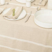 French Monogramme Linen Table Cloth, 110" x 68" by Thieffry Freres & Cie Table Cloth Thieffry Freres & Cie White