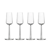 Essence Modern Champagne Glass Flute, 7 oz. by Alfredo Haeberli for Iittala Glassware Iittala Set of 4