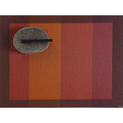 Chilewich: Color Tempo Woven Vinyl Placemats Set of 4 Placemat Chilewich Rectangle 14" x 19" Paprika Tempo 