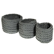 Stottile Round Neoprene Rubber Basket, Set of 3 by Neo Design Italy Baskets Neo Design