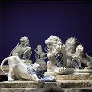 Bavarian Lion on Round Pedestal, 5.5" by Nymphenburg Porcelain Nymphenburg Porcelain