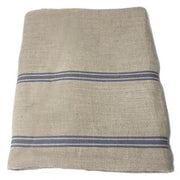 French Monogramme Linen Table Cloth, 110" x 68" by Thieffry Freres & Cie Table Cloth Thieffry Freres & Cie Blue
