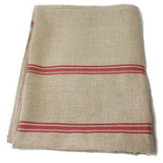 French Monogramme Linen Table Cloth, 110" x 68" by Thieffry Freres & Cie Table Cloth Thieffry Freres & Cie Red