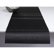 Chilewich: Tuxedo Stripe Woven Vinyl Runner 19" x 57" and 14" x 76", Silver CLEARANCE Placemat Chilewich