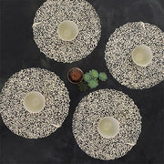 Petal Pressed Round Vinyl Placemats by Chilewich Set of 4 Placemat Chilewich