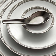 Soie Tressee Platinum Dessert Plate by L'Objet Dinnerware L'Objet 