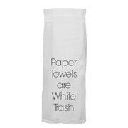 Paper Towels are White Trash Kitchen Towel by Twisted Wares Tea Towel Twisted Wares