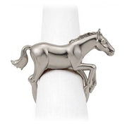Horse Napkin Jewels Napkin Rings, Set of 4 by L'Objet Napkin Rings L'Objet Platinum 
