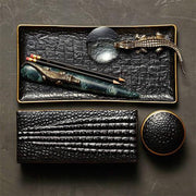 Crocodile Rectangular Porcelain Tray, Medium, 12" x 6" by L'Objet Tray L'Objet