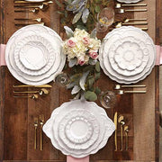 Bella Bianca Beaded Dinner Plate by Arte Italica Dinnerware Arte Italica